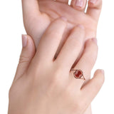 Oval Statement Fashion Thumb Ring Lab Created Opal Oxidized Solid 925 Sterling Silver