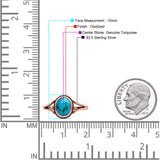Oval Statement Fashion Thumb Ring Lab Created Opal Oxidized Solid 925 Sterling Silver