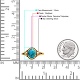 Oval Statement Fashion Thumb Ring Lab Created Opal Oxidized Solid 925 Sterling Silver