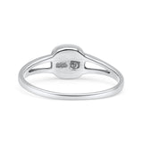 Split Shank Cushion Cut Statement Fashion Petite Dainty Thumb Ring Lab Created Opal Oxidized 925 Sterling Silver