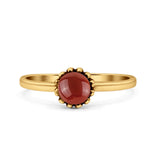 Solitaire Flower Round Oxidized Statement Fashion Thumb Ring Lab Created Opal 925 Sterling Silver