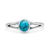 Oval Oxidized Statement Fashion Petite Dainty Thumb Ring Lab Created Opal Solid 925 Sterling Silver