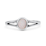 Oval Oxidized Statement Fashion Petite Dainty Thumb Ring Lab Created Opal Solid 925 Sterling Silver