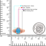 Oval Signet Ring Lab Created Gemstone 925 Sterling Silver