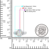 Oval Signet Ring Lab Created Gemstone 925 Sterling Silver