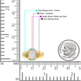 Oval Signet Ring Lab Created Gemstone 925 Sterling Silver