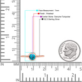 Round Statement Fashion Petite Dainty Thumb Ring Lab Created Opal Solid 925 Sterling Silver