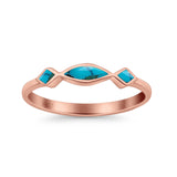 Marquise Vintage Style Petite Dainty Fashion Thumb Ring Lab Created Opal Solid 925 Sterling Silver