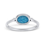 Round Cubic Zirconia Thumb Ring New Statement Fashion Ring Oval Lab Created Opal 925 Sterling Silver