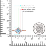 Halo Art Deco Bridal Wedding Engagement Ring Rhodium Plated Round Simulated Cubic Zirconia 925 Sterling Silver