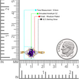 Halo Art Deco Bridal Wedding Engagement Ring Rhodium Plated Round Simulated Cubic Zirconia 925 Sterling Silver