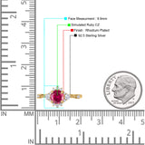 Halo Art Deco Bridal Wedding Engagement Ring Rhodium Plated Round Simulated Cubic Zirconia 925 Sterling Silver