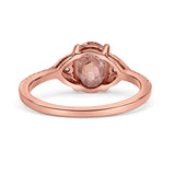 Art Deco Oval Wedding Engagement Ring Rhodium Plated Simulated Cubic Zirconia 925 Sterling Silver