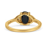 Art Deco Oval Wedding Engagement Ring Rhodium Plated Simulated Cubic Zirconia 925 Sterling Silver