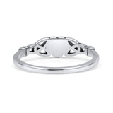Celtic Heart Oxidized Thumb Ring Statement Fashion Ring Lab Created Opal 925 Sterling Silver