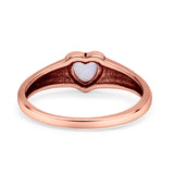 Heart Oxidized Thumb Ring Statement Fashion Ring Lab Created Opal 925 Sterling Silver