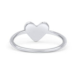 Solitaire Heart Promise Ring Band Valentines Statement Fashion Ring Lab Created Opal 925 Sterling Silver