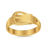 Fashion Trendy Belt Buckle Band Simple Plain Ring 925 Sterling Silver