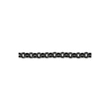 1.8MM Rolo Black Plated Chain .925 Solid Sterling Silver Length "16-20" Inches