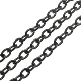 1.8MM Rolo Black Plated Chain .925 Solid Sterling Silver Length "16-20" Inches