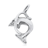 22mm Dolphin Pendant Solid 925 Sterling Silver