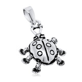 22mm Moving Ladybug Charm Movable Ladybug Pendant Solid 925 Sterling Silver