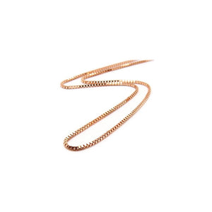 1MM 019 Rose Gold Box Chain .925 Solid Sterling Silver Sizes "16-26"