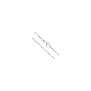 0.6MM Rhodium Plated Cable Chain 925 Sterling Silver 16 -26 Inches