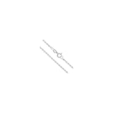 0.6MM 030 Rhodium Cable Chain .925 Sterling Silver Sizes "16-26"
