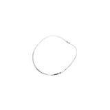 4MM Plain Flat Choker Chain .925 Sterling Silver With Clasp-5.5"