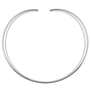 3MM Plain Collar Choker Chain .925 Sterling Silver No Clasp-5.25