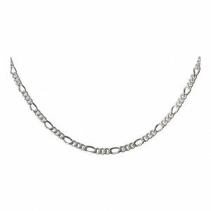 His Her Figaro Chain Necklace Charm in 925 Sterling Silver 100 Guage 4MM Men Women Unisex Figaro Link Chain Necklace Gift