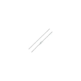 1.4MM 025 Rhodium Plated CrissCross Chain .925 Sterling Silver Length "16 to 20"