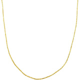 1.4MM 025 Yellow Gold Crisscross Chain .925 Sterling Silver "16-22"