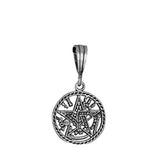 Pentagram Pendant 925 Sterling Silver Oxidize charm 17mm Long-Blue Apple Jewelary