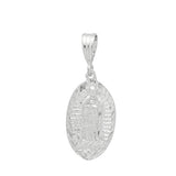 Guadalupe Pendant 925 Sterling Silver charm 26mm Long-Blue Apple Jewelary