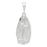 Guadalupe Pendant 925 Sterling Silver charm 35mm Long-Blue Apple Jewelary
