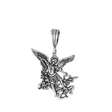 San Miguel Pendant 925 Sterling Silver Oxidize charm 28mm Long-Blue Apple Jewelary