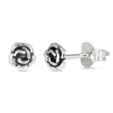 5mm Tiny Rose Stud Post Earrings 925 Sterling Silver Choose Color - Blue Apple Jewelry