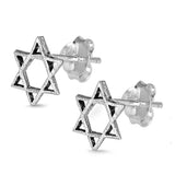 5mm Tiny Jewish Star of David Stud Post Earrings Star of David Earring Choose Color - Blue Apple Jewelry