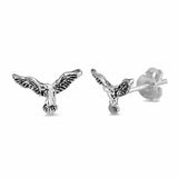 Tiny Eagle Stud Earrings 925 Sterling Silver Choose Color