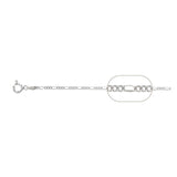 1.8MM Figaro Link Chain .925 Solid Sterling Silver Sizes 7-30 inches