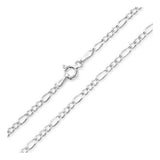 6.2MM 150 Figaro Link Chain .925 Solid Sterling Silver Sizes "7-36"