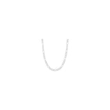 8MM 200 Rhodium Finished Figaro .925 Sterling Silver Chain Lengths "8-28"