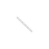 6.2MM 150 Rhodium Finished Figaro .925 Sterling Silver Chain Lengths "8-28"