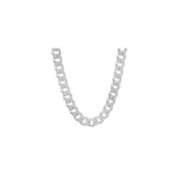 9.6MM 220 Curb Flat Link Chain .925 Solid Sterling Silver Sizes 