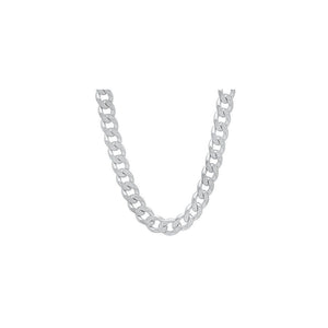11MM 250 Curb Flat Link Chain .925 Solid Sterling Silver Sizes "8-32"