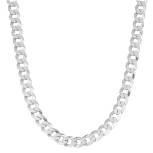 3MM Curb Flat Link Chain 925 Solid Sterling Silver Sizes 16-20 Inches