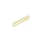 Flat Curb Chain Yellow Gold Plated 925 Sterling Silver