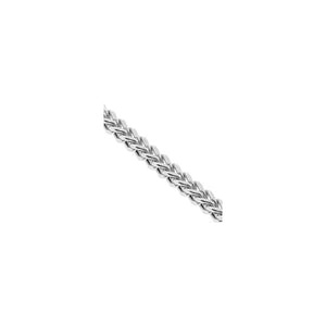 2.4MM 080 Rhodium Plated Oval Franco Chain .925 Sterling Silver Size "8-26"
